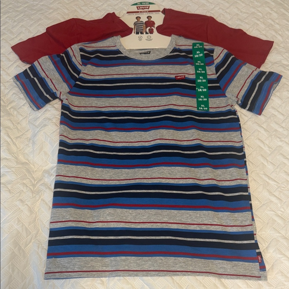 Levi's Youth 2 Pack Graphic and Stripe Tees
